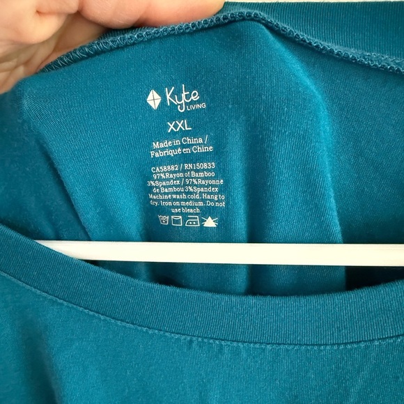 Kyte Baby Bamboo Long Sleeve Top - Teal - Size Extra Extra Large XXL - Picture 9 of 9